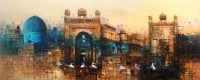 A. Q. Arif, 24 x 60 Inch, Oil On Canvas, Citiscape Painting, AC-AQ-286